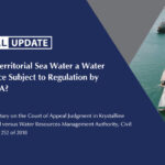 Is the Territorial Sea Water a Water Resource Subject to Regulation by WARMA?